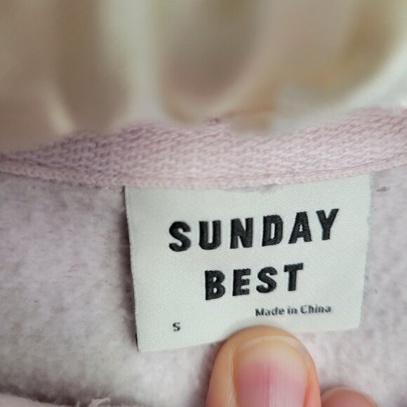 Sunday Best Cropped Rugby Fleece Polo Size Small Women's - Picture 7 of 7